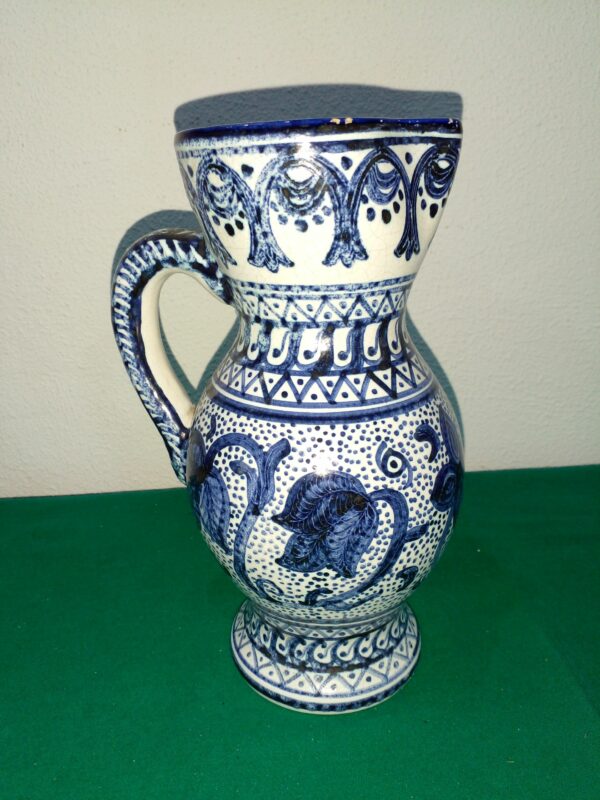 JARRA CERAMICA ESMALTADA SELLADA OZAETA, JARRA VINTAGE. COD: 93704 - Image 5