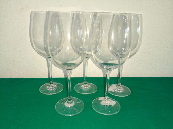 5 COPAS PARA VINO O AGUA ALEMANAS SELLADAS SCHOTT ZWIESEL CRISTAL. COD: 93205