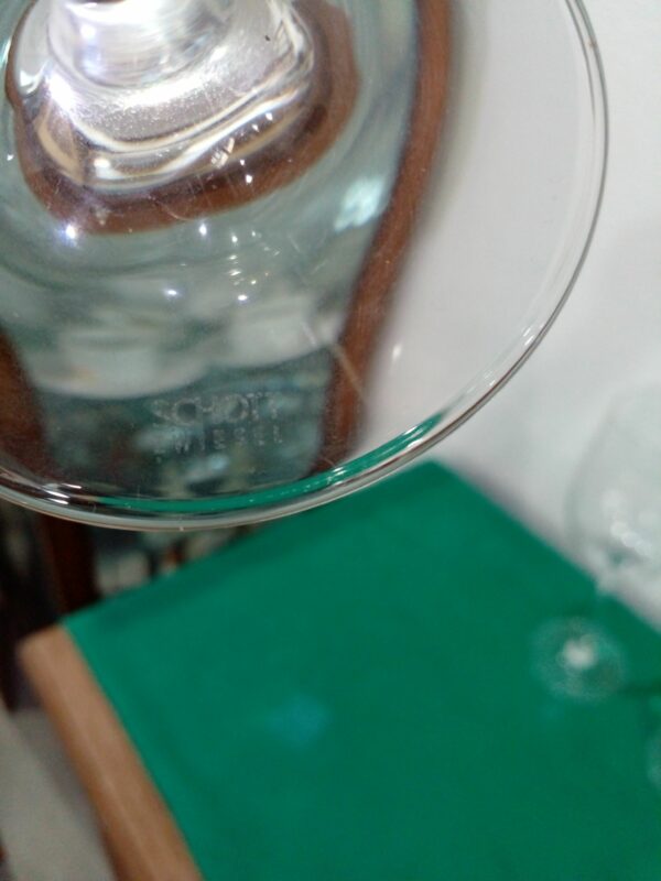5 COPAS PARA VINO O AGUA ALEMANAS SELLADAS SCHOTT ZWIESEL CRISTAL. COD: 93205 - Image 8
