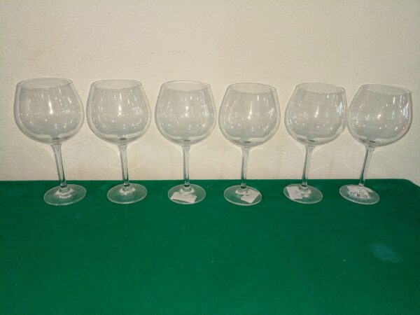 6 COPAS DE CRISTAL ALEMAN SELLADO SCHOTT ZWIESEL PARA VINO O AGUA. COD: 93204