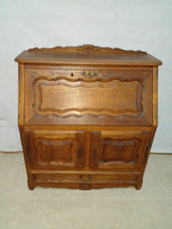MUEBLE ESCRITORIO SECRETER EN ROBLE ESTILO FRANCES PROVENZAL. COD: 93701