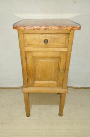MESA DE LUZ ROBLE LAVADO NATURAL CON MARMOL ROSA VERONA. COD: 93007
