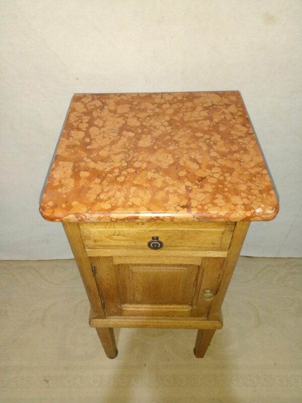 MESA DE LUZ ROBLE LAVADO NATURAL CON MARMOL ROSA VERONA. COD: 93007 - Image 4