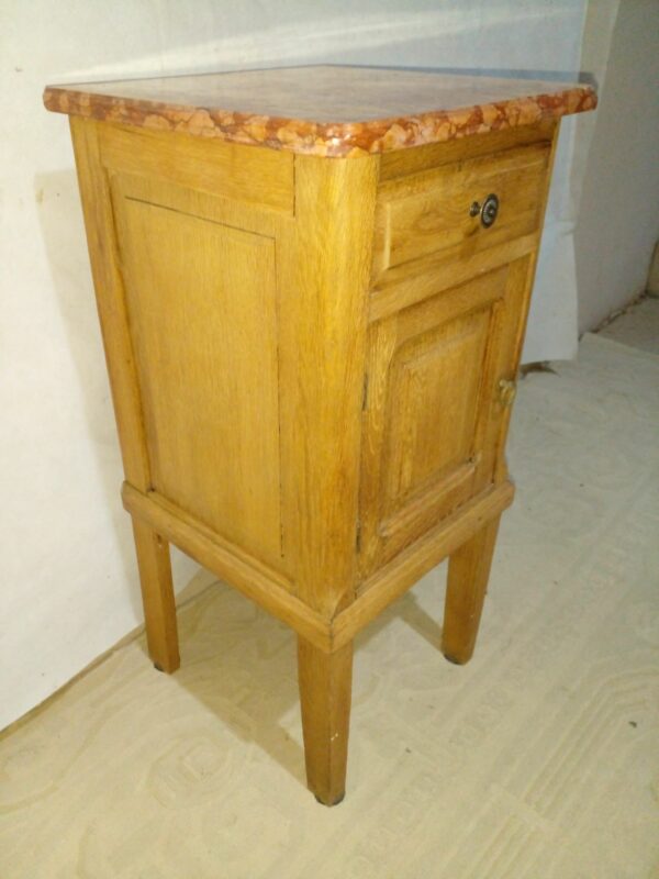 MESA DE LUZ ROBLE LAVADO NATURAL CON MARMOL ROSA VERONA. COD: 93007 - Image 7