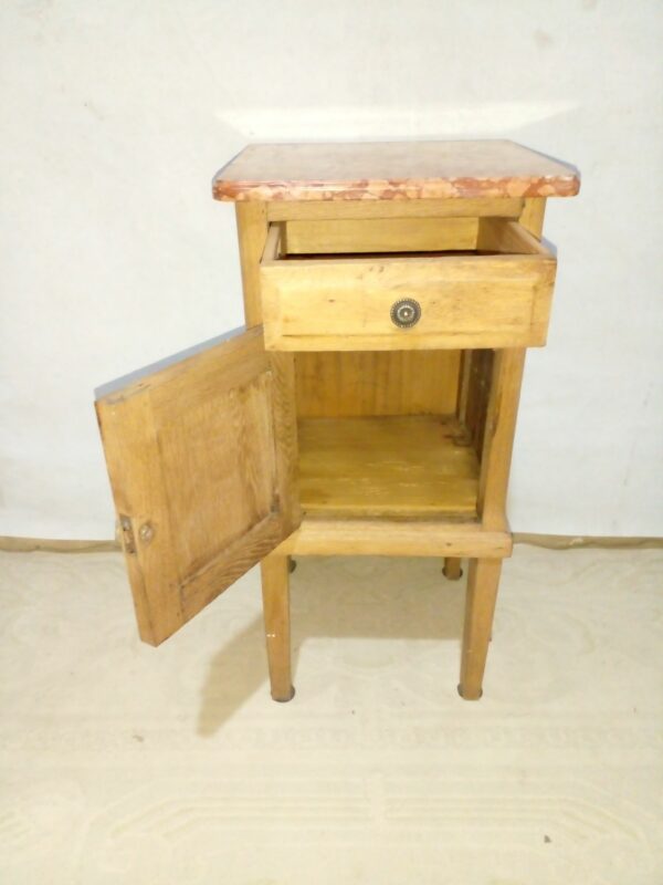 MESA DE LUZ ROBLE LAVADO NATURAL CON MARMOL ROSA VERONA. COD: 93007 - Image 8