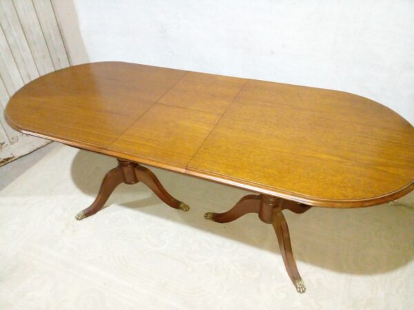 MESA DE COMEDOR EN ROBLE CEREJEIRA CON TABLA DE ALARGUE. COD: 94010 - Image 6