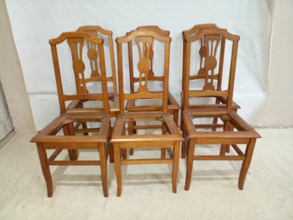 SILLA DE ROBLE ORIGINAL PARA ESTERILLAR O TAPIZAR 6 SILLAS DE ROBLE. COD: 93002 - Image 3