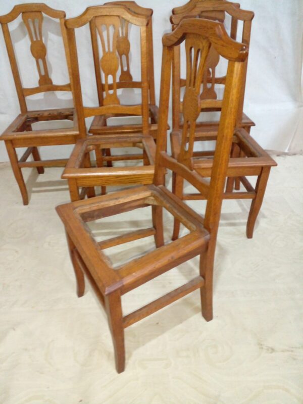 SILLA DE ROBLE ORIGINAL PARA ESTERILLAR O TAPIZAR 6 SILLAS DE ROBLE. COD: 93002 - Image 7