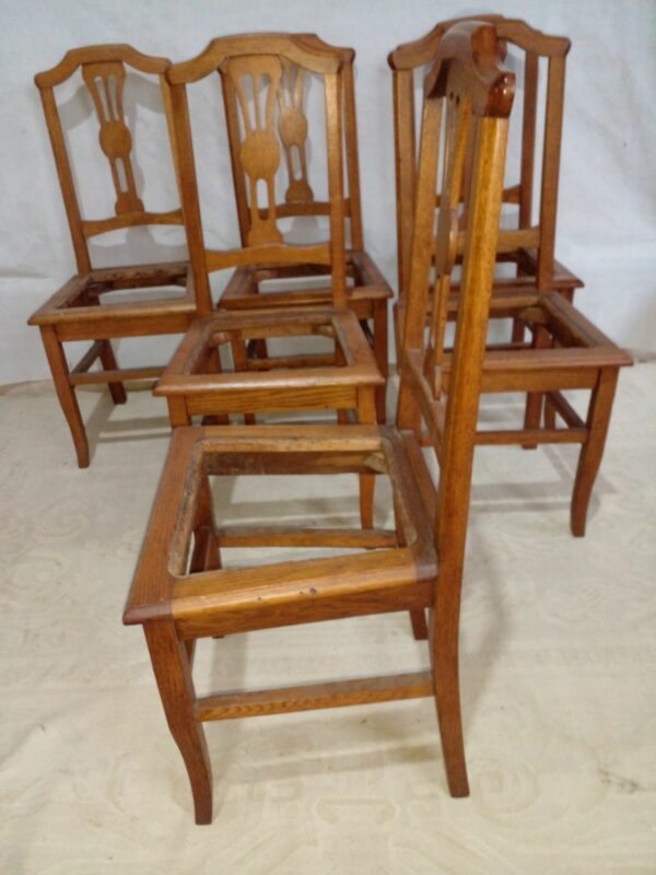 SILLA DE ROBLE ORIGINAL PARA ESTERILLAR O TAPIZAR 6 SILLAS DE ROBLE. COD: 93002 - Image 8