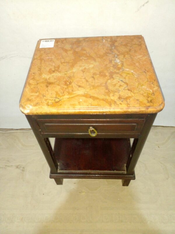 MESA DE LUZ ANTIGUA CON MARMOL ROSA VERONA ITALIANO. COD: 93909 - Image 7