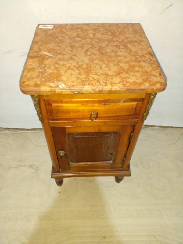 MESA DE LUZ ANTIGUA CON MARMOL ROSA VERONA ITALIANO. COD: 93908 - Image 3