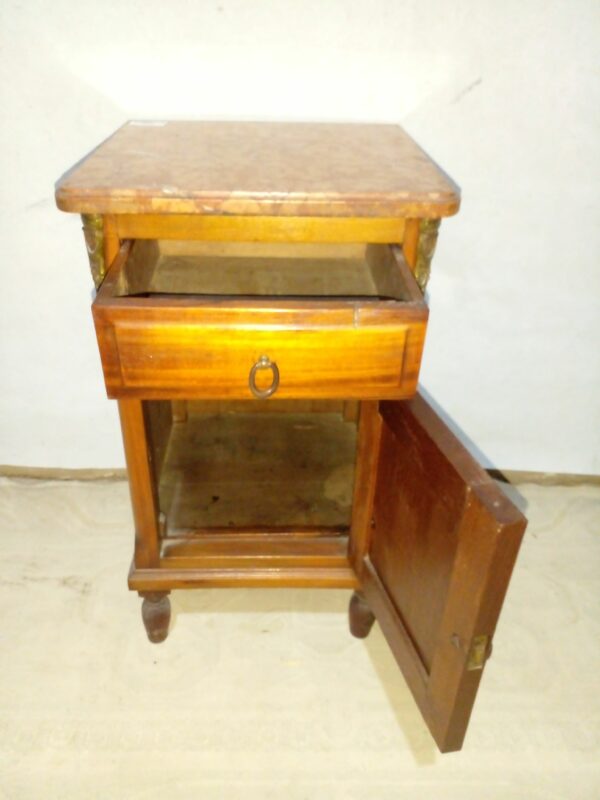 MESA DE LUZ ANTIGUA CON MARMOL ROSA VERONA ITALIANO. COD: 93908 - Image 8