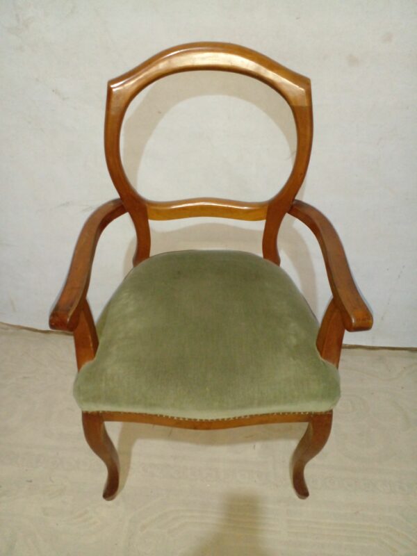 JUEGO DE SILLA Y SILLON DE CABECERA DE MESA ESTILO INGLES VICTORIANO. COD: 93903 - Image 3