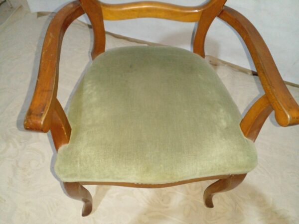 JUEGO DE SILLA Y SILLON DE CABECERA DE MESA ESTILO INGLES VICTORIANO. COD: 93903 - Image 8